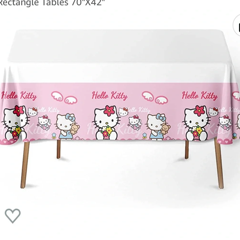 NWT 2pc Hello Kitty Table Cloth & Cake Topper